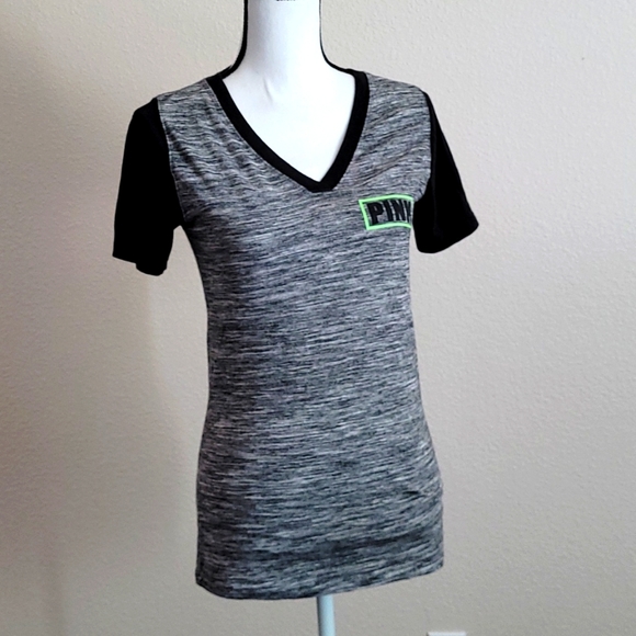 PINK Victoria's Secret Tops - Grey Pink Tshirt Victoria Secret M